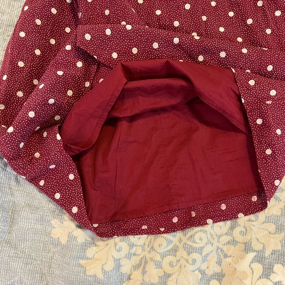OLD NAVY COLD SHOULDER DRESS CUTE QUALITY M MEDIUM RED GARNET BURGUNDY FLORAL - Picture 4 of 9
